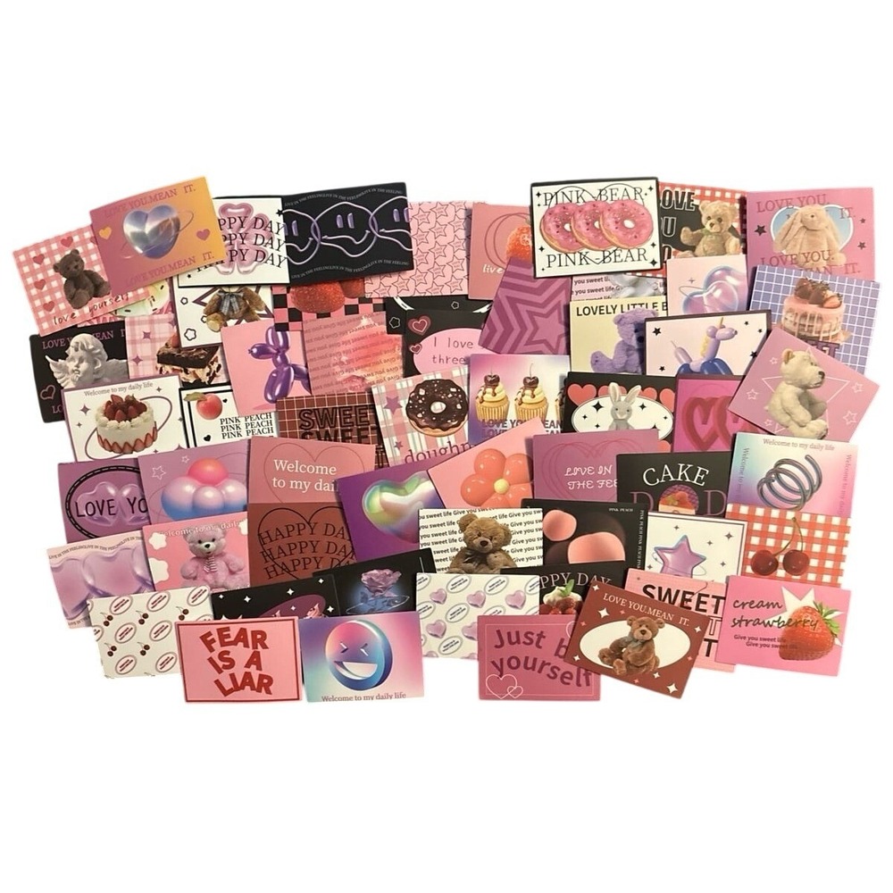 NEW 58pc High Quality Vinyl Pinkβ Girlypop Trendy Aesthetic Stickers